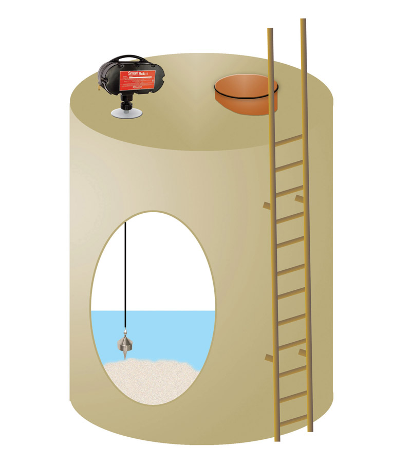 Sensor remoto para medición de materiales a granel | SmartBob | BINMASTER