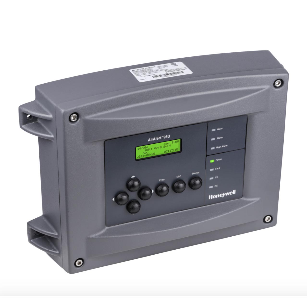 Central de monitoreo multicanal para gases tóxicos, combustibles y oxígeno | AirAlert 96d | Honeywell