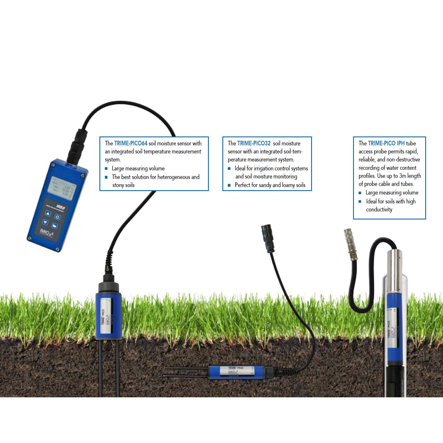 Medidor de humedad portátil para arena y piedra | Sono HD2 | IMKO