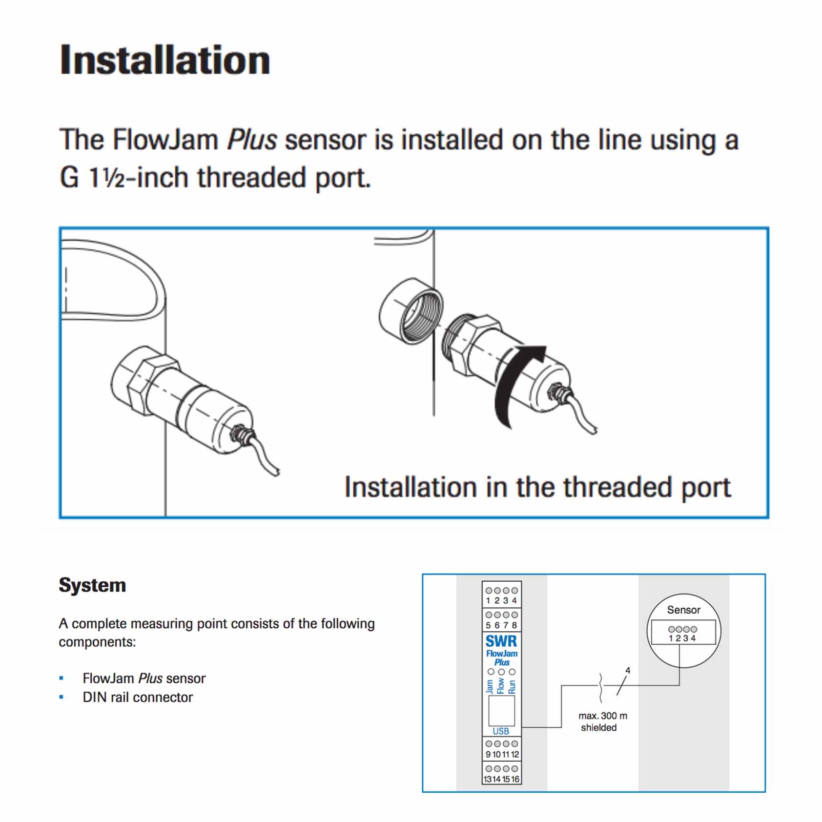 Monitoreo de caudal con detector de bloqueo | FlowJam Plus | Envea SWR